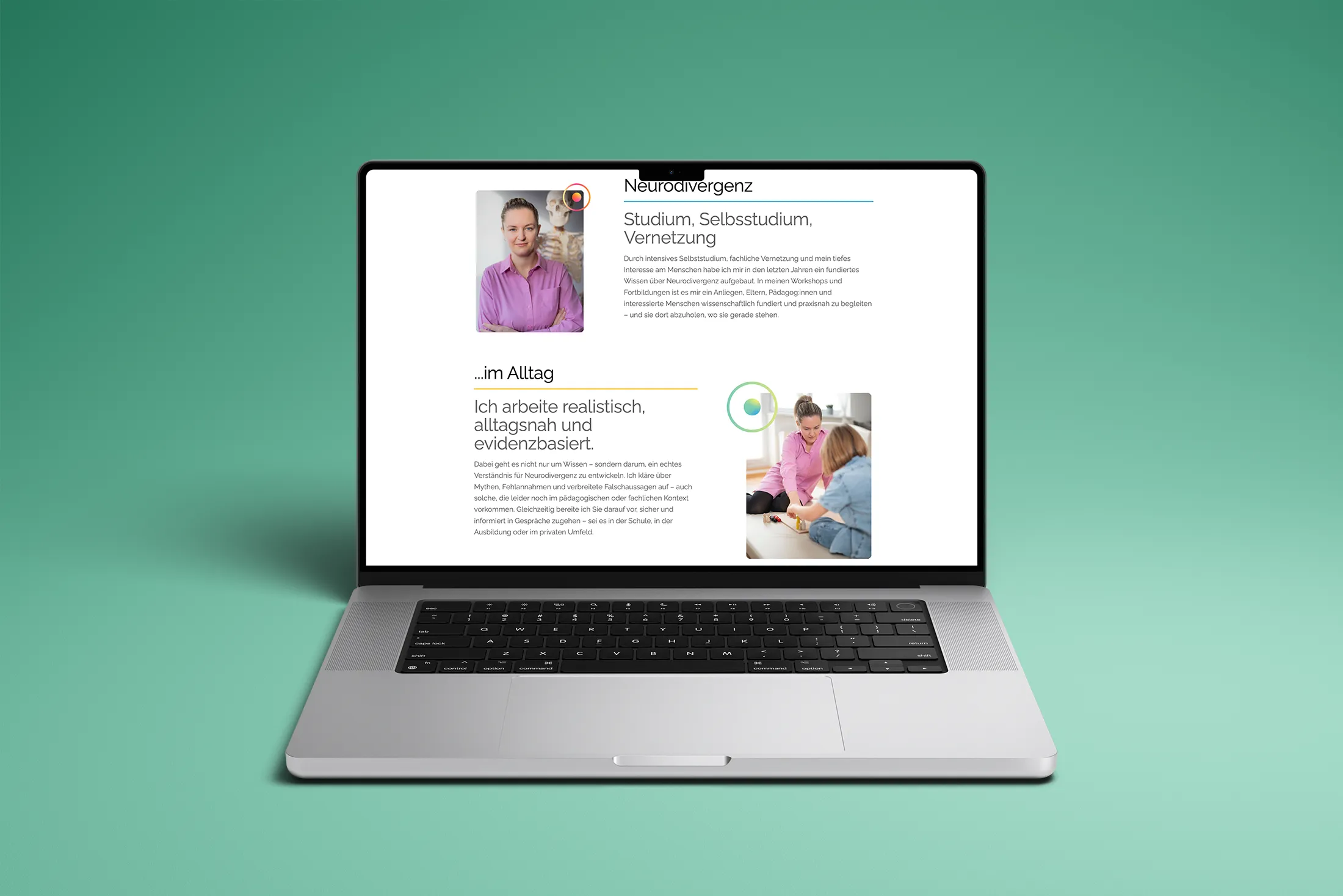 Neuroz — Anwendung im MacBook-Mockup